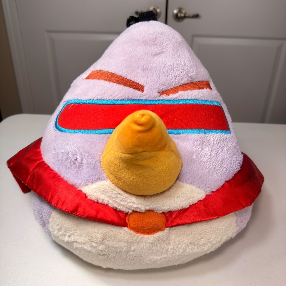 Angry Birds Space Lazer Bird Chuck Plush Purple Superhero Cape 10" Rovio Toy